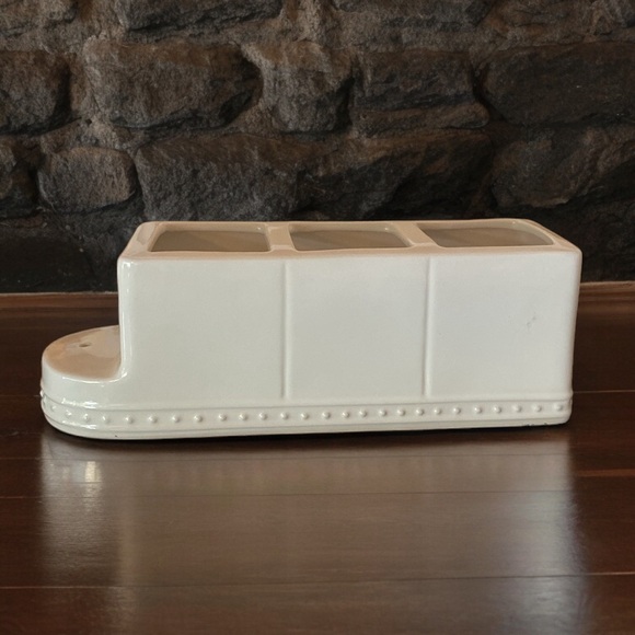 🎉HP🎉Retired Rare Nora Fleming Pearl Dot 3 Compartment Utensil Caddy - Picture 10 of 14
